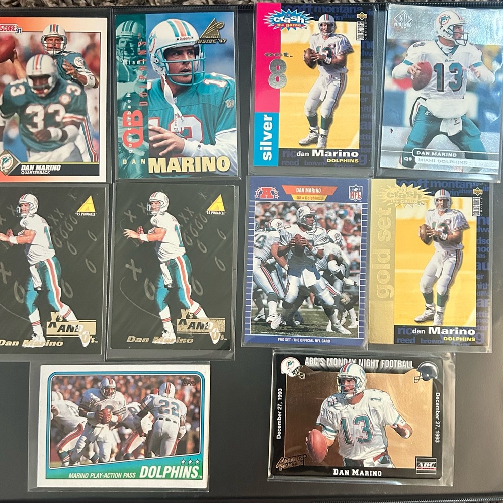Dan Marino 1980’s and 90’s Trading Card Lot